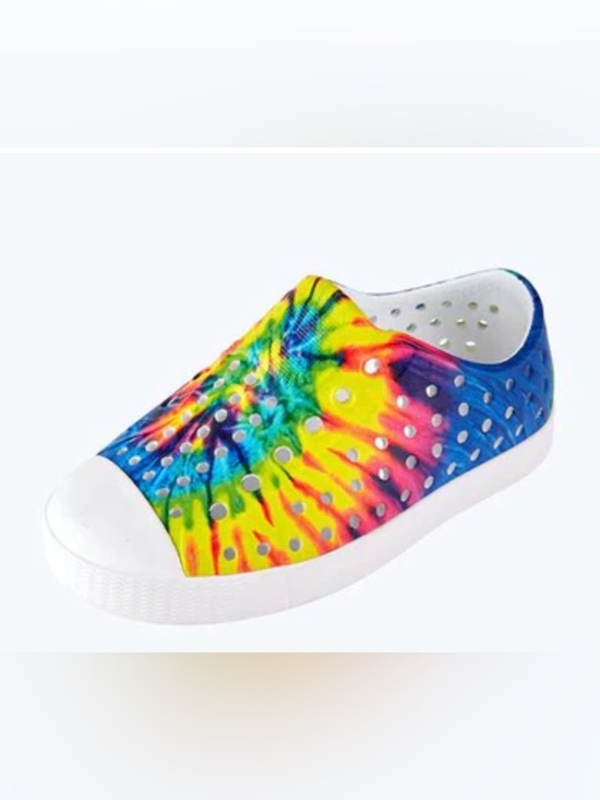 Other - Native Jefferson Print - Shell White / Shell White / Neon Multi Tie Dye shoes